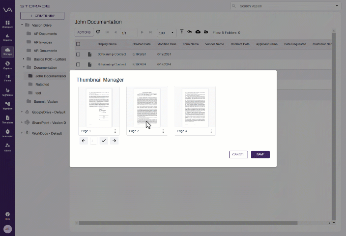 Thumbnail manager.